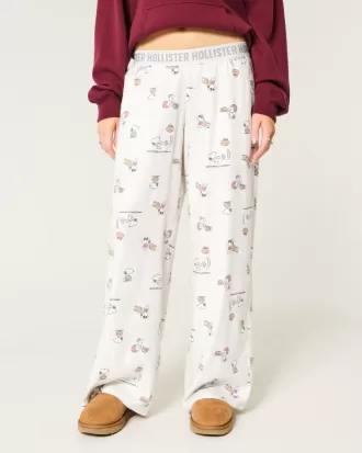 24/7 Baggy Flannel Snoopy Graphic Pajama Pants,24/7 Baggy Flannel Snoopy Graphic Pajama Pants