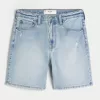 Above-the-Knee Distressed Loose Denim Shorts,Above-the-Knee Distressed Loose Denim Shorts Above-the-Knee Distressed Loose Denim Shorts,Above-the-Knee Distressed Loose Denim Shorts