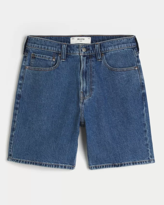 Above-the-Knee Loose Denim Shorts,Above-the-Knee Loose Denim Shorts Above-the-Knee Loose Denim Shorts,Above-the-Knee Loose Denim Shorts