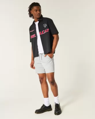 Above-the-Knee Twill Pull-On Shorts,Above-the-Knee Twill Pull-On Shorts Above-the-Knee Twill Pull-On Shorts,Above-the-Knee Twill Pull-On Shorts