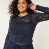 All-Over Lace Crew Top,All-Over Lace Crew Top All-Over Lace Crew Top,All-Over Lace Crew Top