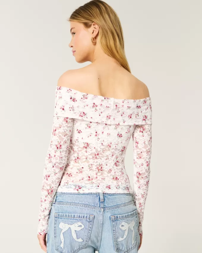 All-Over Lace Off-the-Shoulder Top,All-Over Lace Off-the-Shoulder Top All-Over Lace Off-the-Shoulder Top,All-Over Lace Off-the-Shoulder Top