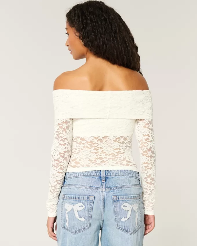 All-Over Lace Off-the-Shoulder Top,All-Over Lace Off-the-Shoulder Top All-Over Lace Off-the-Shoulder Top,All-Over Lace Off-the-Shoulder Top