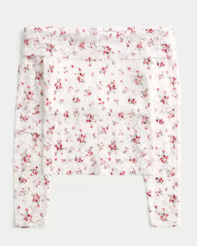 All-Over Lace Off-the-Shoulder Top,All-Over Lace Off-the-Shoulder Top All-Over Lace Off-the-Shoulder Top,All-Over Lace Off-the-Shoulder Top