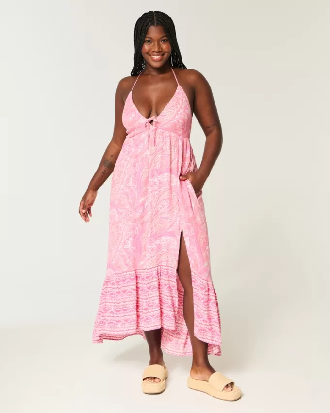 Asymmetrical Hem Halter Maxi Dress,Asymmetrical Hem Halter Maxi Dress Asymmetrical Hem Halter Maxi Dress,Asymmetrical Hem Halter Maxi Dress