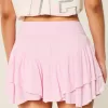 Asymmetrical Hem Tiered Mini Skort,Asymmetrical Hem Tiered Mini Skort Asymmetrical Hem Tiered Mini Skort,Asymmetrical Hem Tiered Mini Skort
