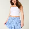 Asymmetrical Hem Tiered Mini Skort,Asymmetrical Hem Tiered Mini Skort