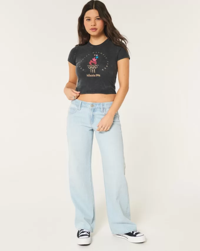 Atlanta 1996 Olympic Games Graphic Baby Tee,Atlanta 1996 Olympic Games Graphic Baby Tee