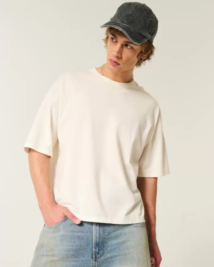 Baggy Crop Crew T-Shirt,Baggy Crop Crew T-Shirt