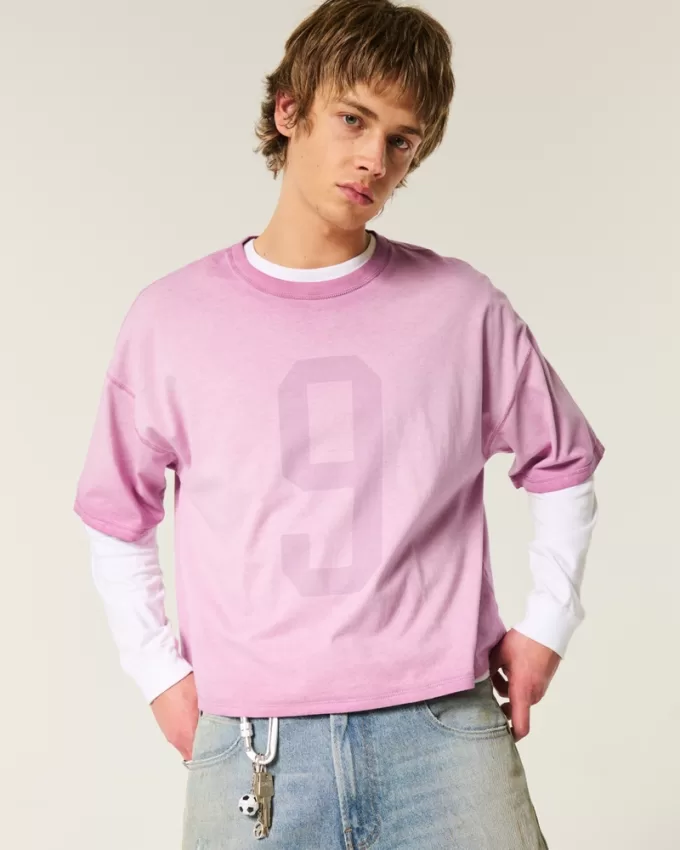 Baggy Crop Number Graphic Tee,Baggy Crop Number Graphic Tee Baggy Crop Number Graphic Tee,Baggy Crop Number Graphic Tee