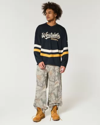 Baggy Westside Mustangs Graphic Hockey Jersey,Baggy Westside Mustangs Graphic Hockey Jersey