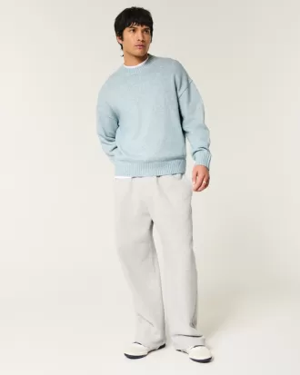 Boxy Airspun Knit Crew Sweater,Boxy Airspun Knit Crew Sweater