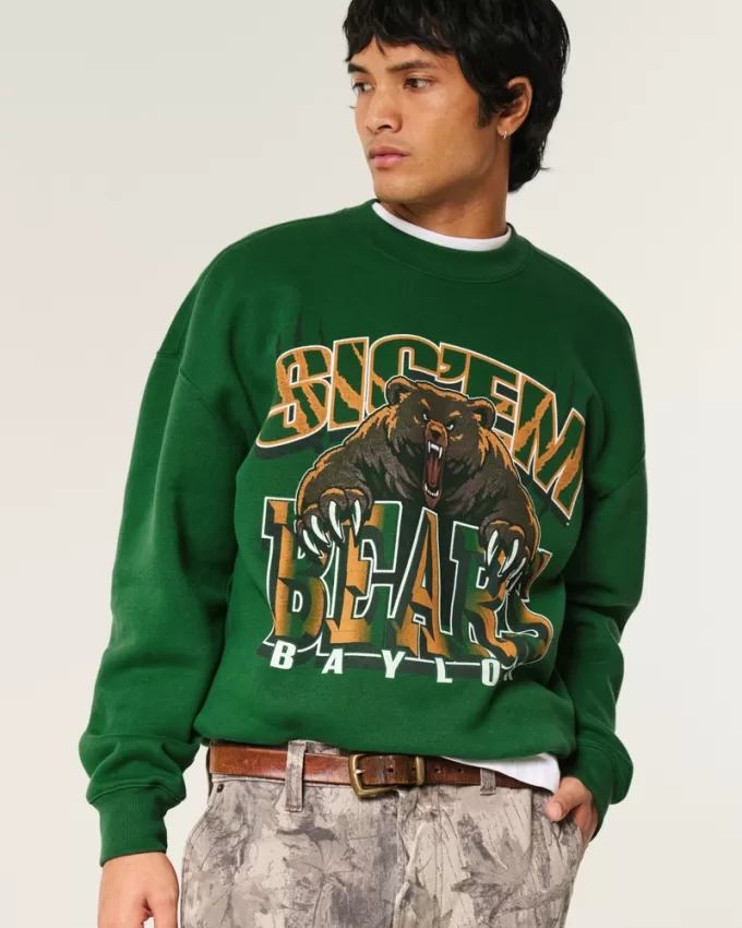 Boxy Baylor University Bears Graphic Crew Sweatshirt,Boxy Baylor University Bears Graphic Crew Sweatshirt Boxy Baylor University Bears Graphic Crew Sweatshirt,Boxy Baylor University Bears Graphic Crew Sweatshirt