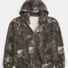 Boxy Camo Zip-Up Hoodie,Boxy Camo Zip-Up Hoodie