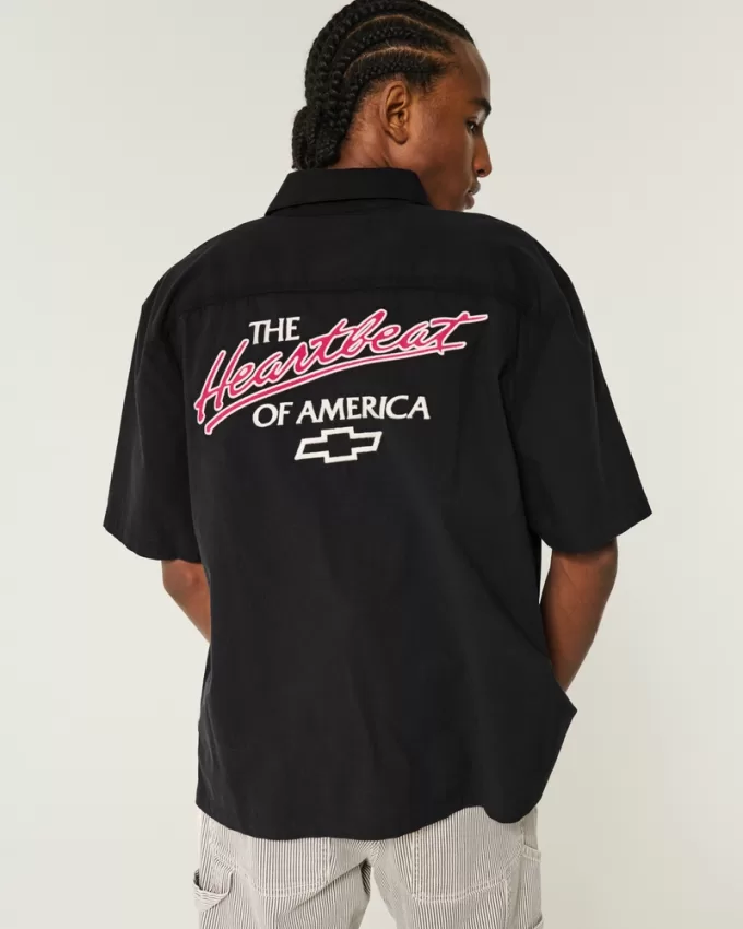 Boxy Chevrolet Graphic Workwear Shirt,Boxy Chevrolet Graphic Workwear Shirt Boxy Chevrolet Graphic Workwear Shirt,Boxy Chevrolet Graphic Workwear Shirt