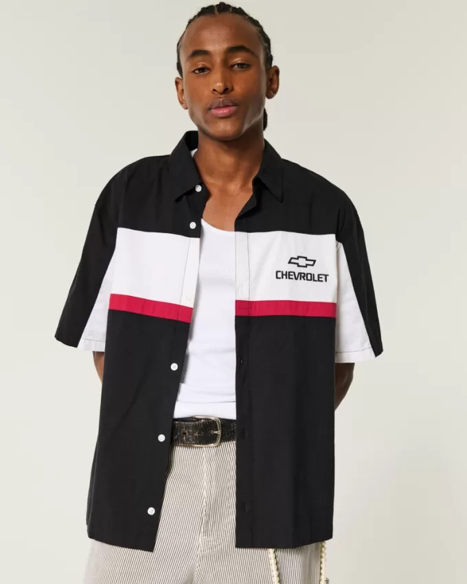 Boxy Chevrolet Graphic Workwear Shirt,Boxy Chevrolet Graphic Workwear Shirt Boxy Chevrolet Graphic Workwear Shirt,Boxy Chevrolet Graphic Workwear Shirt