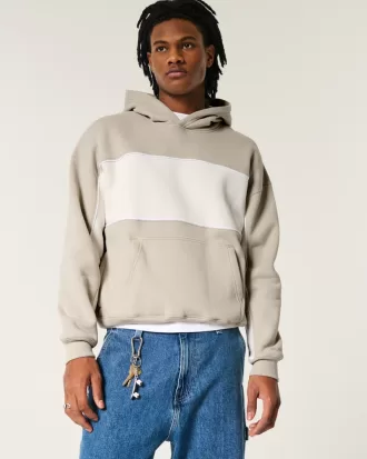 Boxy Colorblock Hoodie,Boxy Colorblock Hoodie