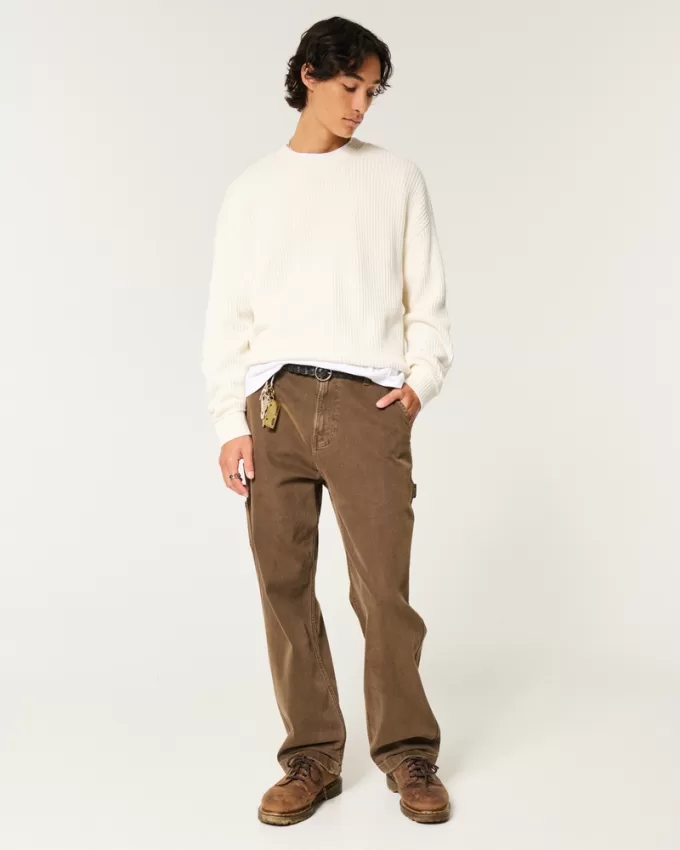 Boxy Crew Sweater,Boxy Crew Sweater