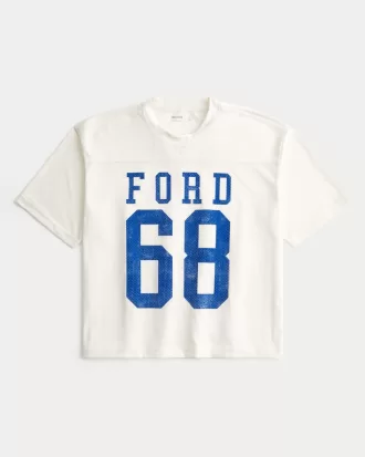 Boxy Crop Ford Graphic Jersey,Boxy Crop Ford Graphic Jersey
