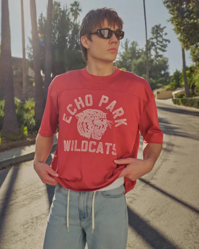 Boxy Crop Mesh Echo Park Graphic Football Jersey,Boxy Crop Mesh Echo Park Graphic Football Jersey Boxy Crop Mesh Echo Park Graphic Football Jersey,Boxy Crop Mesh Echo Park Graphic Football Jersey