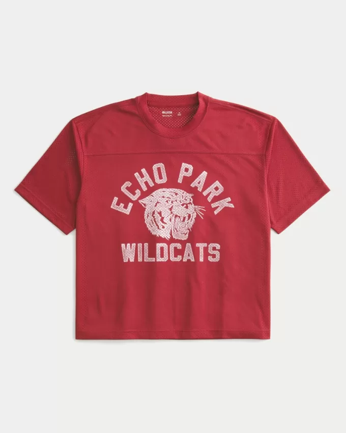 Boxy Crop Mesh Echo Park Graphic Football Jersey,Boxy Crop Mesh Echo Park Graphic Football Jersey Boxy Crop Mesh Echo Park Graphic Football Jersey,Boxy Crop Mesh Echo Park Graphic Football Jersey