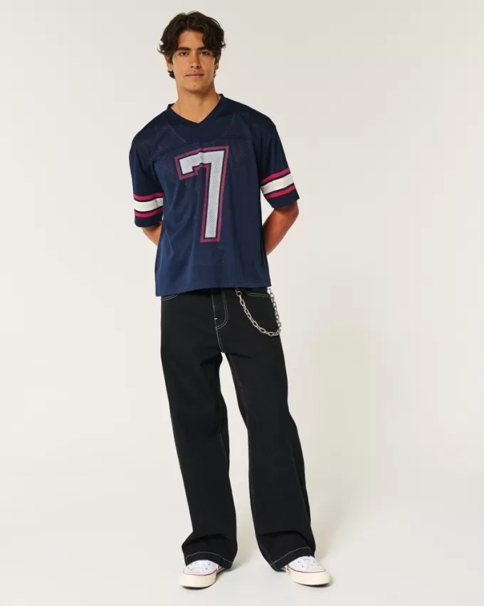 Boxy Crop Mesh Graphic Football Jersey,Boxy Crop Mesh Graphic Football Jersey Boxy Crop Mesh Graphic Football Jersey,Boxy Crop Mesh Graphic Football Jersey