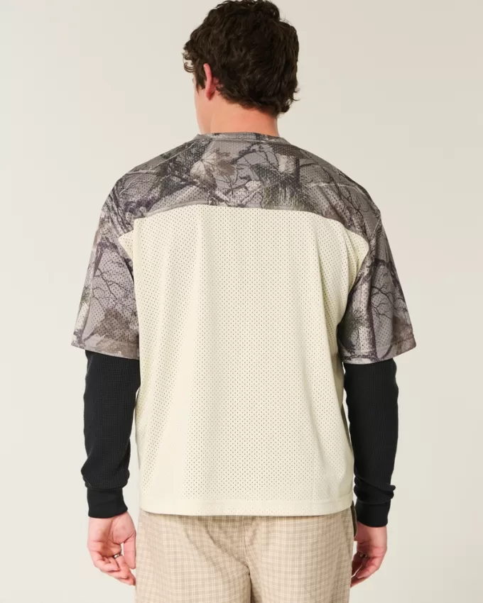 Boxy Crop Mesh Graphic Football Jersey,Boxy Crop Mesh Graphic Football Jersey Boxy Crop Mesh Graphic Football Jersey,Boxy Crop Mesh Graphic Football Jersey