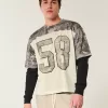 Boxy Crop Mesh Graphic Football Jersey,Boxy Crop Mesh Graphic Football Jersey Boxy Crop Mesh Graphic Football Jersey,Boxy Crop Mesh Graphic Football Jersey