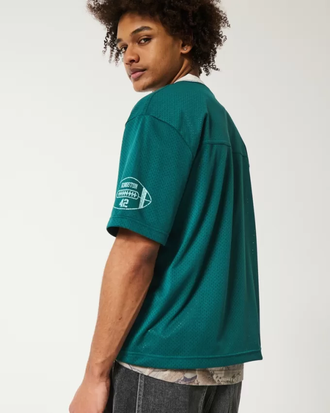 Boxy Crop Mesh Kingston Graphic Football Jersey,Boxy Crop Mesh Kingston Graphic Football Jersey Boxy Crop Mesh Kingston Graphic Football Jersey,Boxy Crop Mesh Kingston Graphic Football Jersey