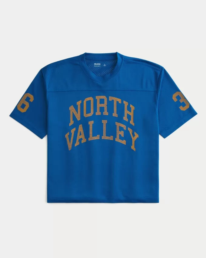 Boxy Crop Mesh North Valley Graphic Jersey,Boxy Crop Mesh North Valley Graphic Jersey Boxy Crop Mesh North Valley Graphic Jersey,Boxy Crop Mesh North Valley Graphic Jersey