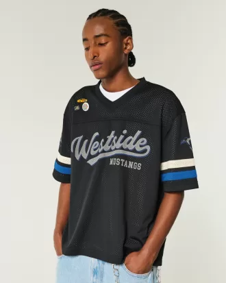 Boxy Crop Westside Mustangs Graphic Jersey,Boxy Crop Westside Mustangs Graphic Jersey Boxy Crop Westside Mustangs Graphic Jersey,Boxy Crop Westside Mustangs Graphic Jersey