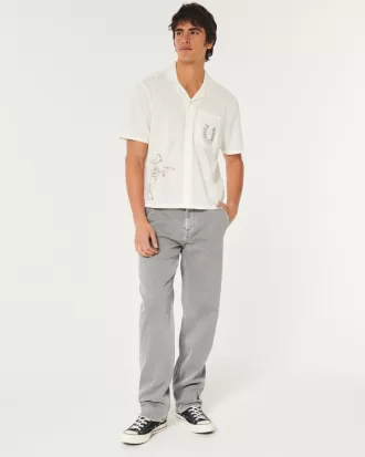 Boxy Cropped Embroidered Graphic Workwear Shirt,Boxy Cropped Embroidered Graphic Workwear Shirt Boxy Cropped Embroidered Graphic Workwear Shirt,Boxy Cropped Embroidered Graphic Workwear Shirt