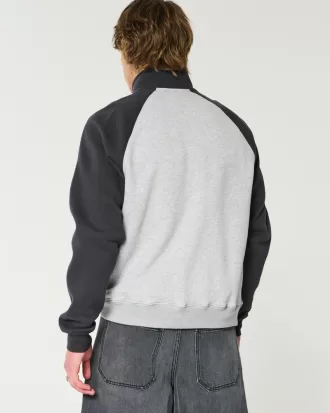 Boxy Fleece Logo Half-Zip Sweatshirt,Boxy Fleece Logo Half-Zip Sweatshirt