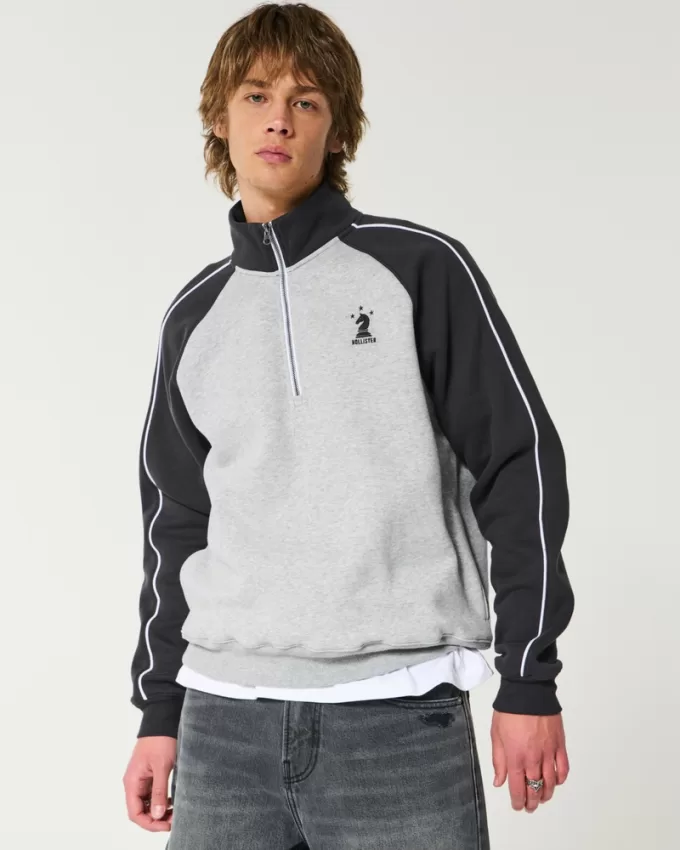 Boxy Fleece Logo Half-Zip Sweatshirt,Boxy Fleece Logo Half-Zip Sweatshirt Boxy Fleece Logo Half-Zip Sweatshirt,Boxy Fleece Logo Half-Zip Sweatshirt