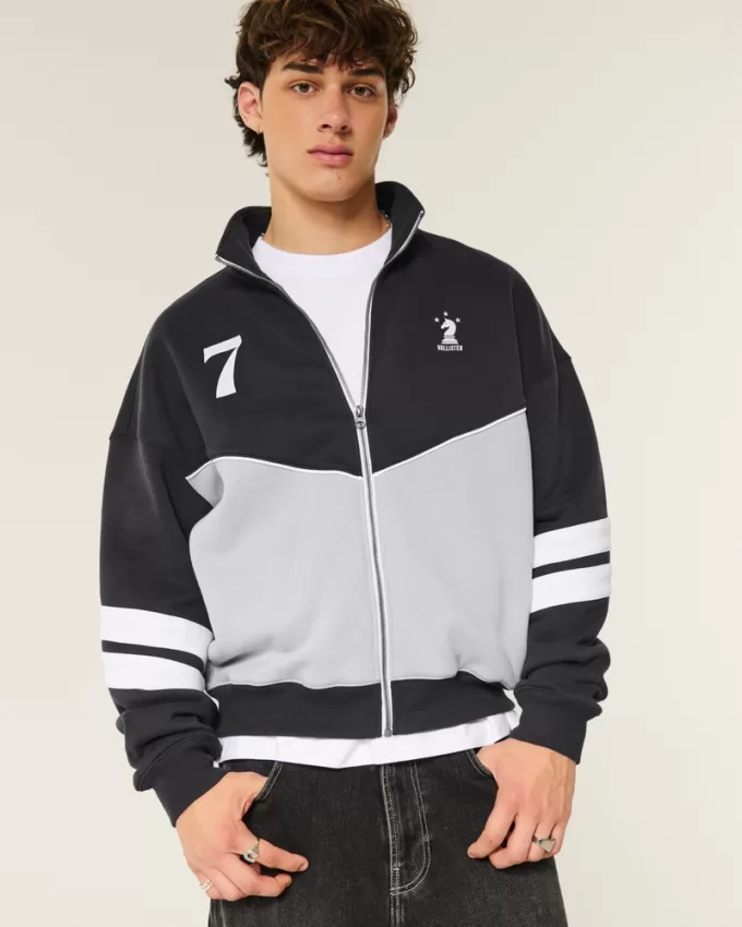 Boxy Fleece Logo Track Jacket,Boxy Fleece Logo Track Jacket Boxy Fleece Logo Track Jacket,Boxy Fleece Logo Track Jacket