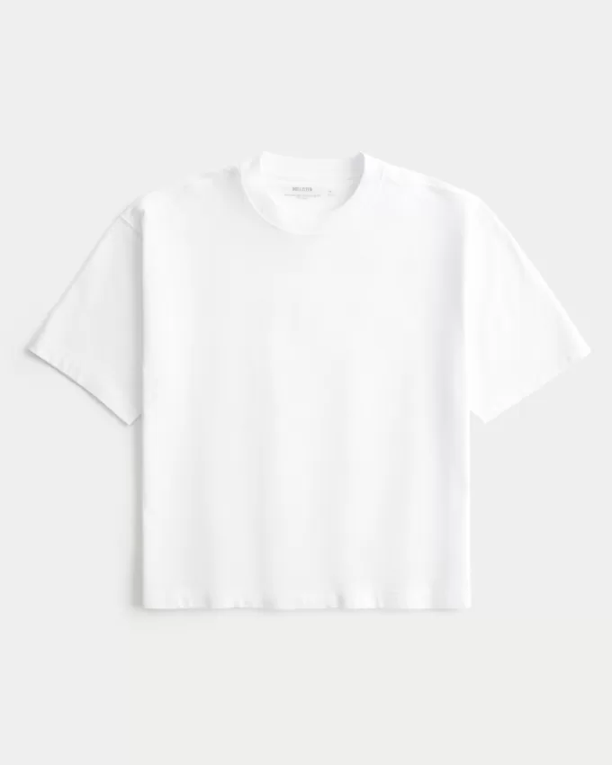 Boxy Heavyweight Crop Crew T-Shirt,Boxy Heavyweight Crop Crew T-Shirt Boxy Heavyweight Crop Crew T-Shirt,Boxy Heavyweight Crop Crew T-Shirt