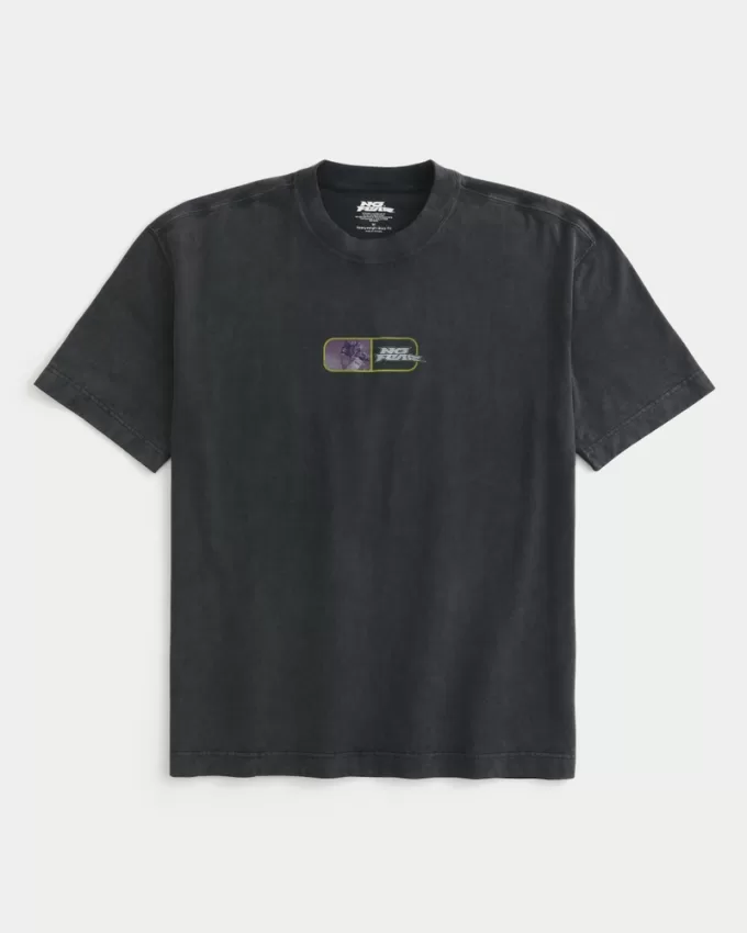 Boxy Heavyweight No Fear Graphic Tee,Boxy Heavyweight No Fear Graphic Tee
