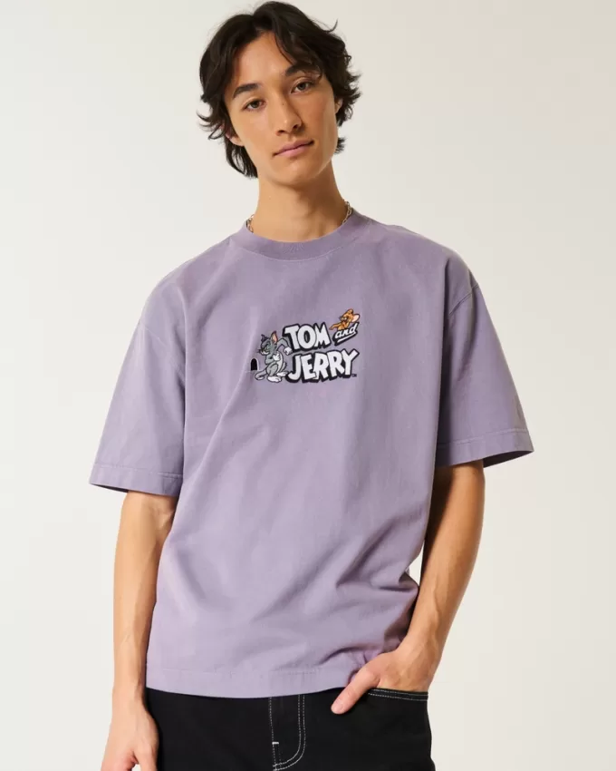 Boxy Heavyweight Tom and Jerry Graphic Tee,Boxy Heavyweight Tom and Jerry Graphic Tee Boxy Heavyweight Tom and Jerry Graphic Tee,Boxy Heavyweight Tom and Jerry Graphic Tee