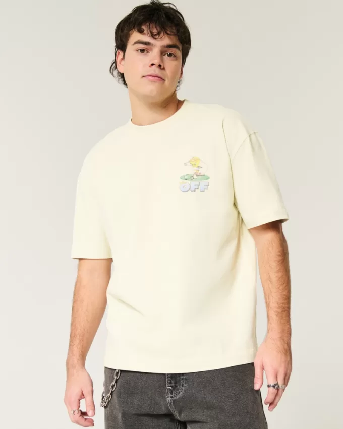 Boxy Heavyweight Tweety Golf Graphic Tee,Boxy Heavyweight Tweety Golf Graphic Tee Boxy Heavyweight Tweety Golf Graphic Tee,Boxy Heavyweight Tweety Golf Graphic Tee
