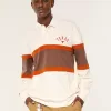 Boxy Heavyweight University of Texas Rugby Polo,Boxy Heavyweight University of Texas Rugby Polo