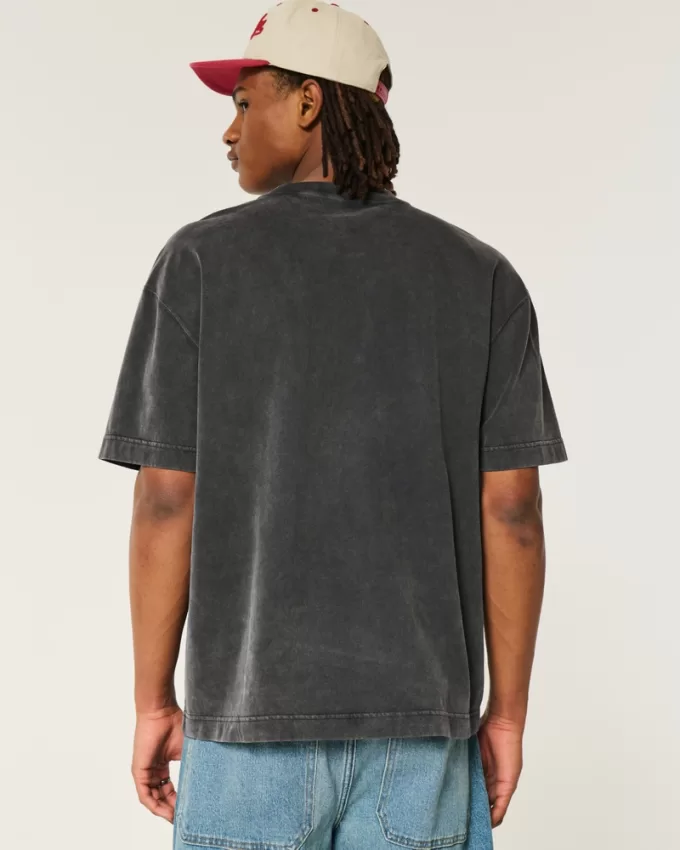 Boxy Heavyweight Washed Crew T-Shirt,Boxy Heavyweight Washed Crew T-Shirt