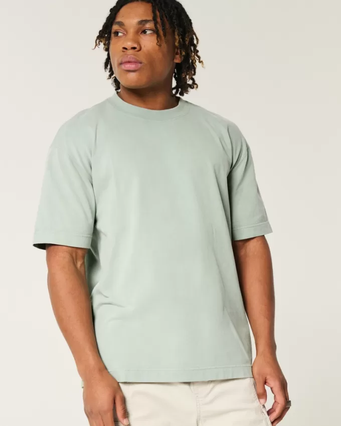 Boxy Heavyweight Washed Crew T-Shirt,Boxy Heavyweight Washed Crew T-Shirt