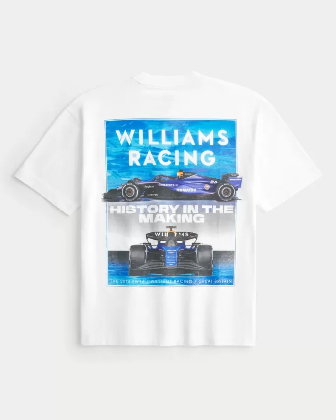 Boxy Heavyweight Williams Racing Graphic Tee,Boxy Heavyweight Williams Racing Graphic Tee Boxy Heavyweight Williams Racing Graphic Tee,Boxy Heavyweight Williams Racing Graphic Tee