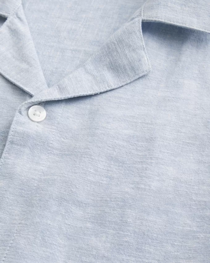 Boxy Linen-Blend Short-Sleeve Shirt,Boxy Linen-Blend Short-Sleeve Shirt Boxy Linen-Blend Short-Sleeve Shirt,Boxy Linen-Blend Short-Sleeve Shirt