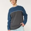 Boxy Long-Sleeve Striped Crew T-Shirt,Boxy Long-Sleeve Striped Crew T-Shirt
