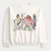 Boxy Looney Tunes Golf Graphic Crew Sweatshirt,Boxy Looney Tunes Golf Graphic Crew Sweatshirt