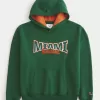 Boxy Miami Hurricanes Graphic Hoodie,Boxy Miami Hurricanes Graphic Hoodie