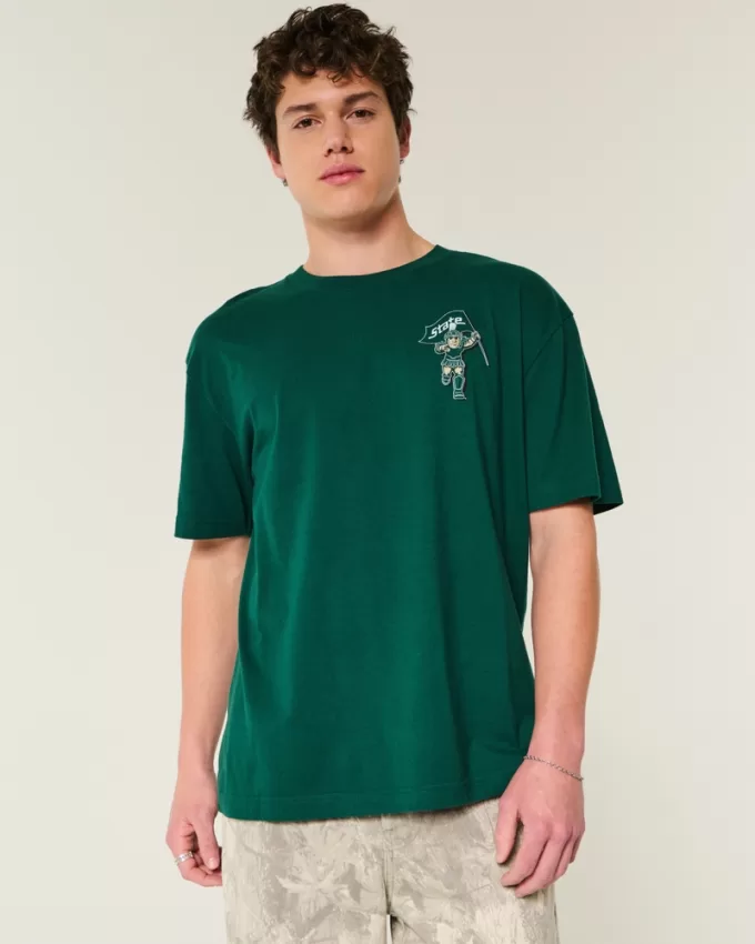 Boxy Michigan State University Graphic Tee,Boxy Michigan State University Graphic Tee Boxy Michigan State University Graphic Tee,Boxy Michigan State University Graphic Tee