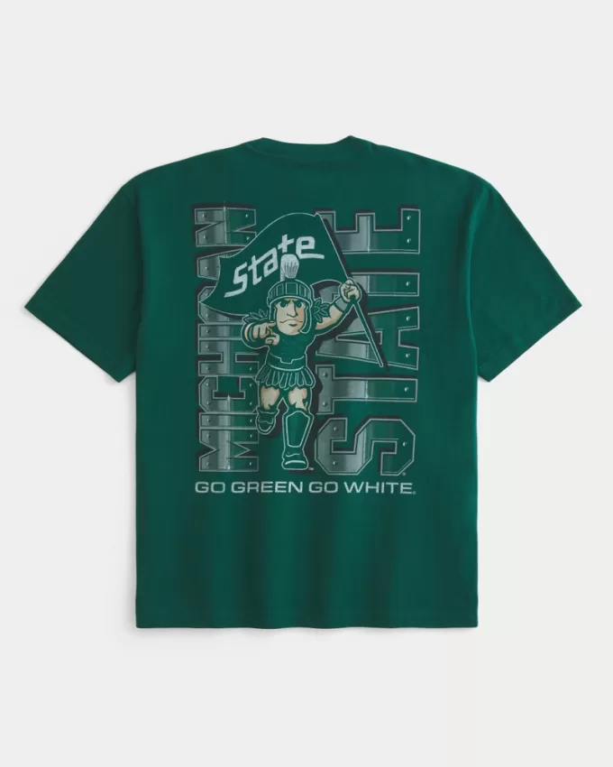 Boxy Michigan State University Graphic Tee,Boxy Michigan State University Graphic Tee Boxy Michigan State University Graphic Tee,Boxy Michigan State University Graphic Tee