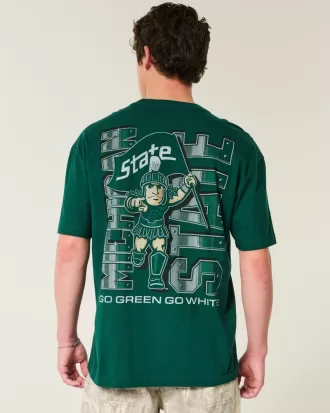 Boxy Michigan State University Graphic Tee,Boxy Michigan State University Graphic Tee